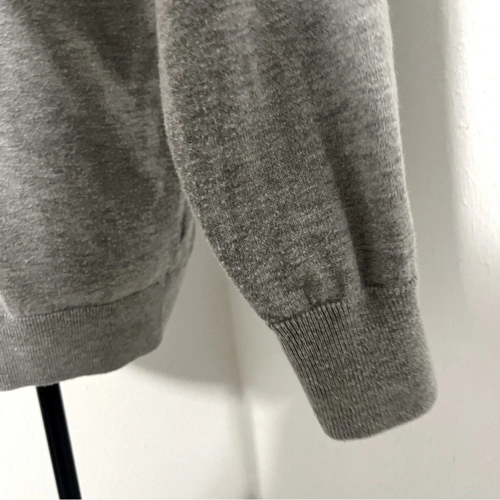 J.Crew Mercantile Men’s Medium Gray Quarter Zip Merino Wool Blend Sweater EUC